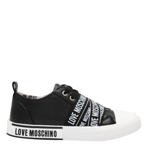 Womens Black Logo Tape Trainers 75158 by Love Moschino from Hurleys