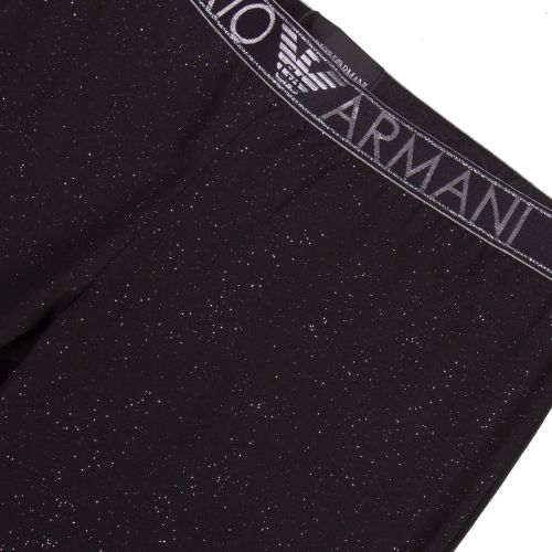 Womens Black Stardust Cotton Leggings 78943 by Emporio Armani Bodywear from Hurleys