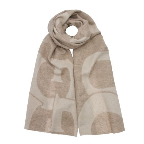 Womens Natural Woven Logo Scarf 46358 by UGG from Hurleys