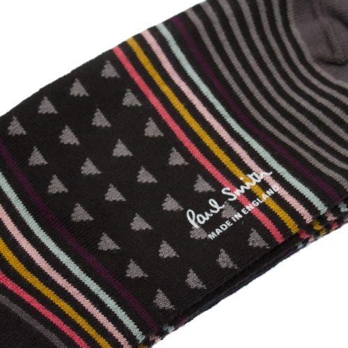 Mens Black Jack Stripe Socks 52520 by PS Paul Smith from Hurleys