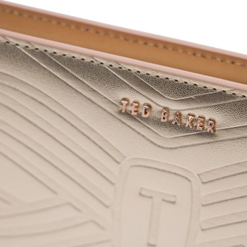 Womens Rose Gold Mellvna Embossed Bow Zip Around Purse 23129 by Ted Baker from Hurleys
