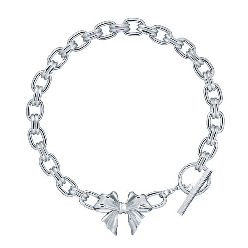Womens Silver Roseia Bow Chain Necklace 95886 by Ted Baker from Hurleys