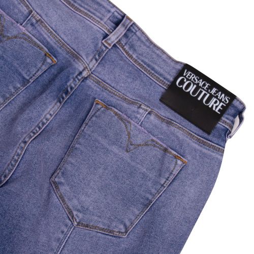 Womens Blue Overdyed Skinny Fit Jeans 84598 by Versace Jeans Couture from Hurleys