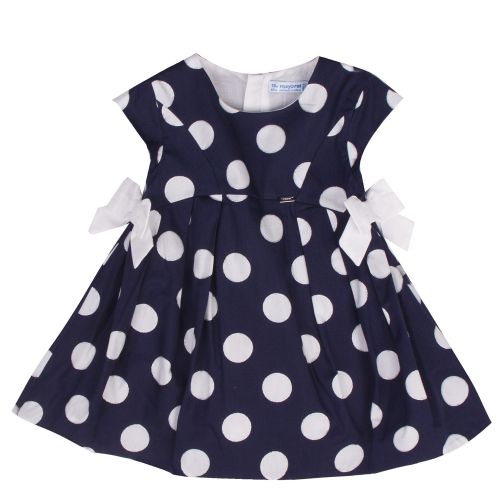 Infant Navy Polka Dot Dress 40087 by Mayoral from Hurleys