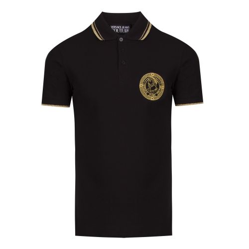Mens Black Medal Slim Fit S/s Polo Shirt 43651 by Versace Jeans Couture from Hurleys
