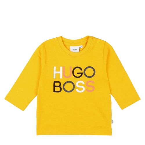 Toddler Yellow Colour Logo L/s T Shirt 45590 by BOSS from Hurleys