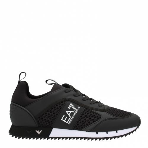 Mens Black Branded Mesh Trainers 48310 by EA7 from Hurleys