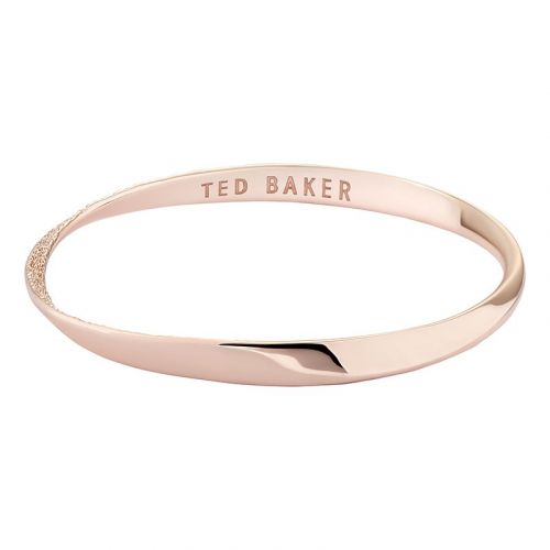 Womens Rose Gold Helmara Hammered Hoop Bangle 96496 by Ted Baker from Hurleys