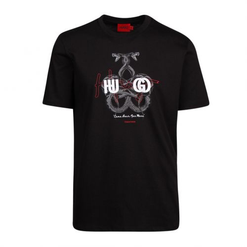 Mens Black Dnake S/s T Shirt 91262 by HUGO from Hurleys