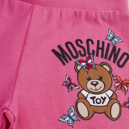 Baby Dark Pink Toy Butterfly Leggings 58497 by Moschino from Hurleys