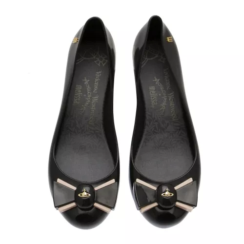 Vivienne Westwood Womens Black Ultragirl Bow Orb Shoes 73233 by Melissa from Hurleys