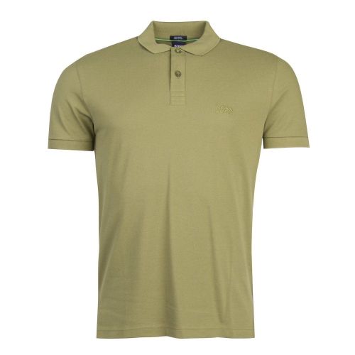 Athleisure Mens Dark Beige Piro Slim Fit S/s Polo Shirt 26657 by BOSS from Hurleys