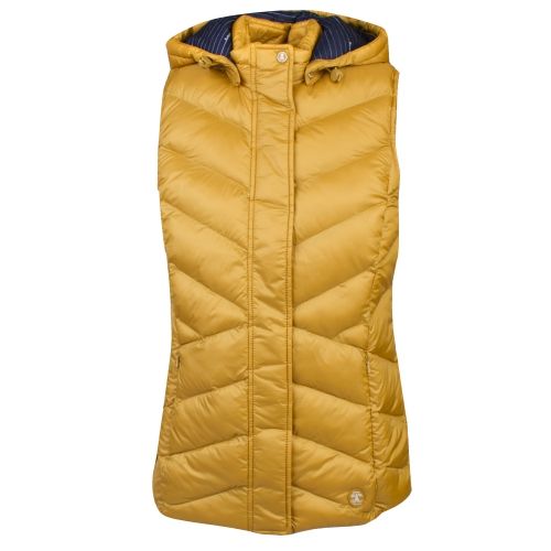 Womens Canary Yellow Seaward Quilted Hooded Gilet 34543 by Barbour from Hurleys
