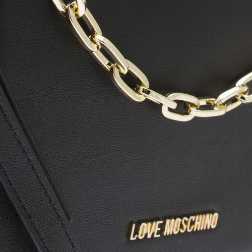 Womens Black Smooth Chain Crossbody Bag 41331 by Love Moschino from Hurleys