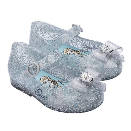 Girls Silver Elsa Mini Disney Sweet Love Shoes (4-9) 101092 by Mini Melissa from Hurleys