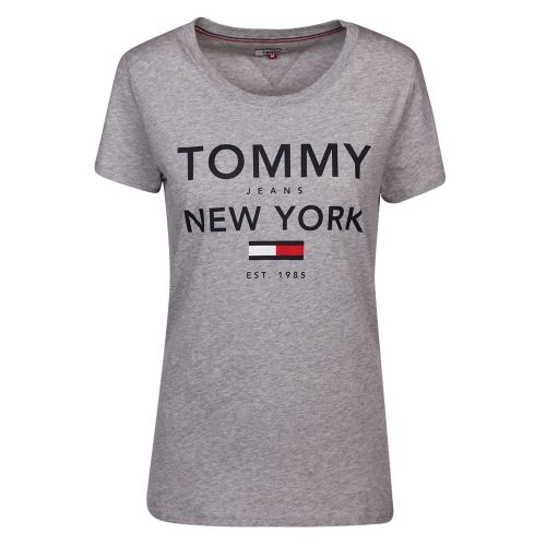 Womens Grey Heather Essential Graphic S/s T Shirt 39238 by Tommy Jeans from Hurleys