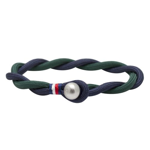 Mens Green/Navy Nylon Twist Bracelet 44236 by Tommy Hilfiger from Hurleys