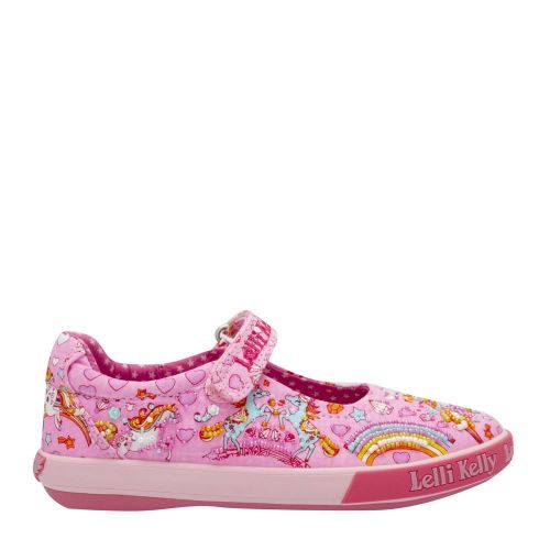 Girls Pink Dorothy Unicorn Dolly Shoes (24-34) 86011 by Lelli Kelly from Hurleys