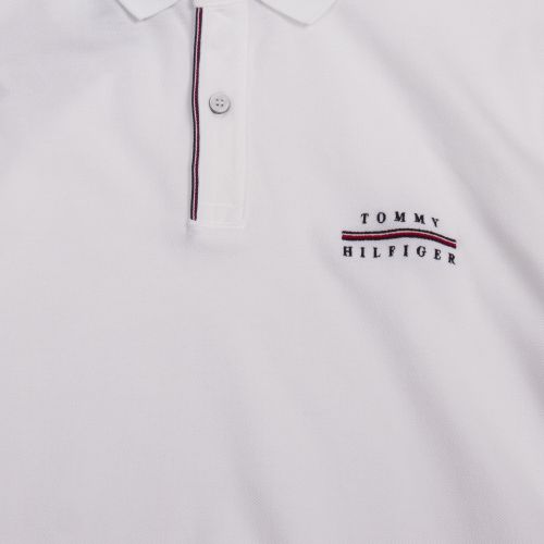 Mens White Embroidery Regular Fit S/s Polo Shirt 52798 by Tommy Hilfiger from Hurleys