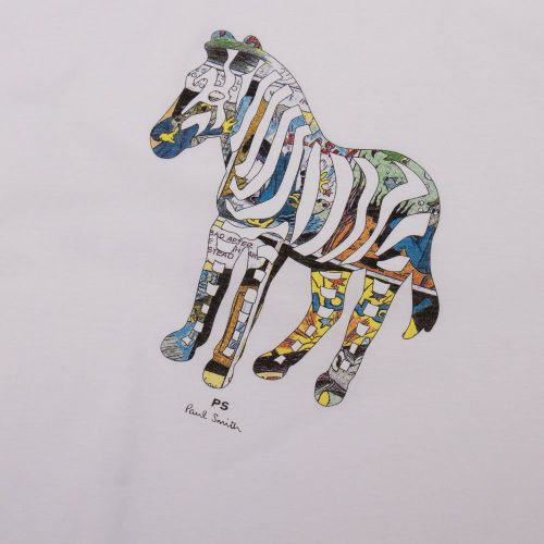 Mens White Multi Print Zebra S/s T Shirt 89035 by PS Paul Smith from Hurleys