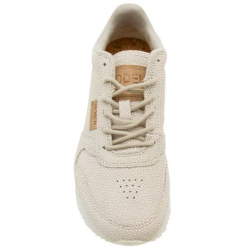 Womens Bright White Ydun Pearl Trainers 11167 by Woden from Hurleys