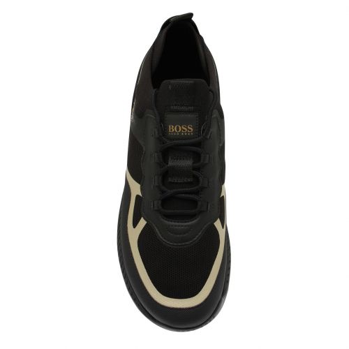 Mens Black/Gold Titanium_Runn Trainers 84868 by BOSS from Hurleys