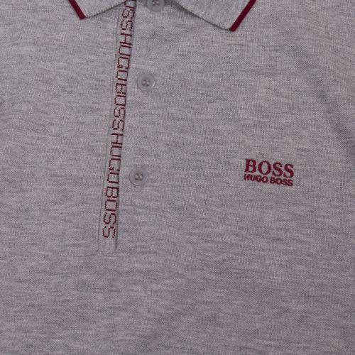 Athelisure Mens Grey Paule 4 Slim Fit S/s Polo Shirt 55041 by BOSS from Hurleys