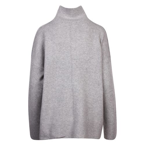 Womens Light Grey Melange River Chari Knits High Neck Jumper 47699 by French Connection from Hurleys
