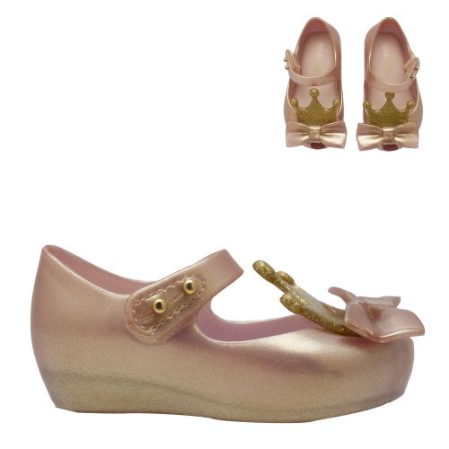 Girls Rose Gold Mini Ultragirl Princess Shoes (4-9) 44293 by Mini Melissa from Hurleys