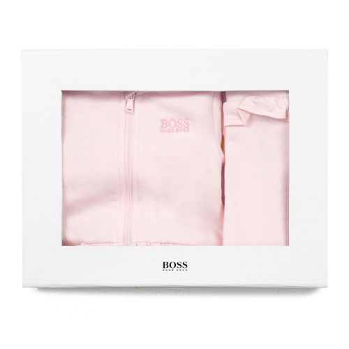 Baby Pale Pink 3 Piece Tracksuit Set 93018 by BOSS from Hurleys