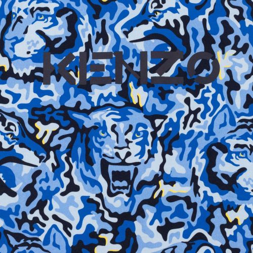 Boys Electric Blue Camo Print S/s T Shirt 91746 by Kenzo from Hurleys