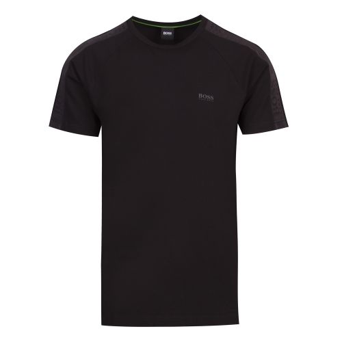 Athleisure Mens Black Tee 7 Taped Arm S/s T Shirt 45175 by BOSS from Hurleys