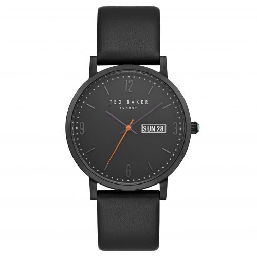 Mens Black Dial Leather Strap Watch 19264 by Ted Baker from Hurleys