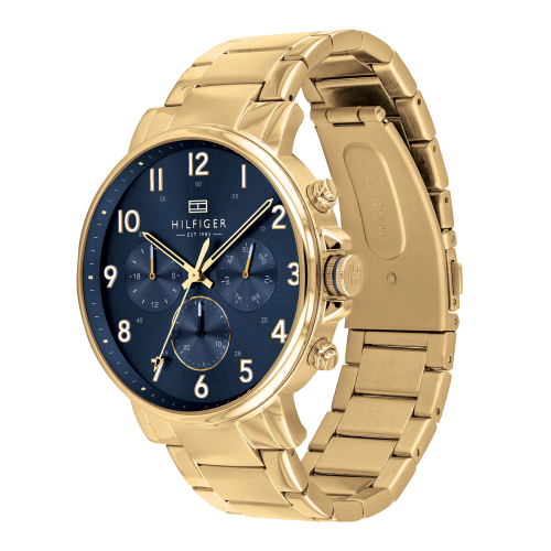 Mens Gold/Navy Daniel Bracelet Watch 79945 by Tommy Hilfiger from Hurleys