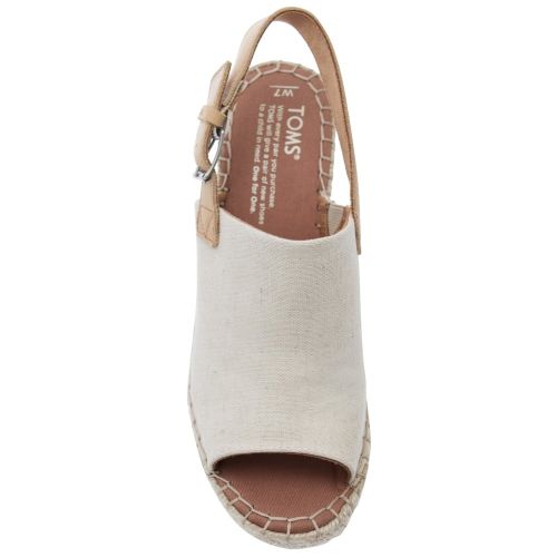 Womens Natural Canvas Monica Wedges 21619 by Toms from Hurleys
