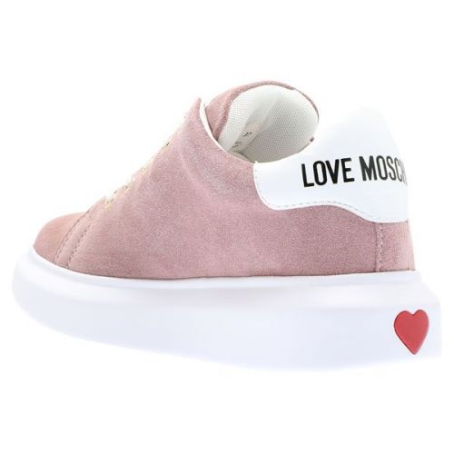 Womens Dusky Pink Love Suede Platform Trainers 110427 by Love Moschino from Hurleys