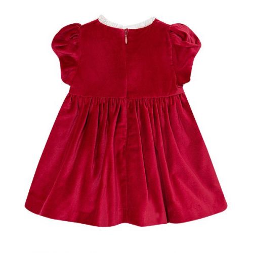Infant Raspberry Embroidered Velvet Dress 94017 by Mayoral from Hurleys