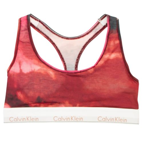 Womens Red Printed Bralette 13539 by Calvin Klein from Hurleys