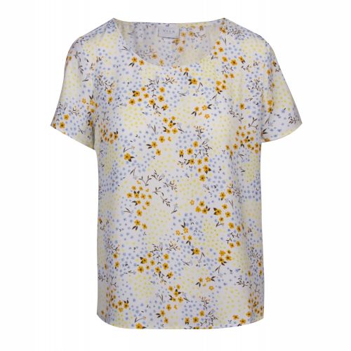 Womens Yellow/Blue Vilaia Primrose Top 43409 by Vila from Hurleys