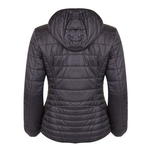 Womens Black Branded Hooded Padded Coat 30564 by EA7 from Hurleys
