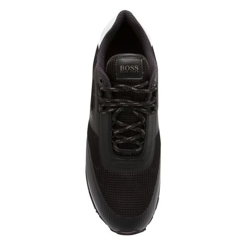 Mens Black Parkour_Runn Mesh Trainers 89582 by BOSS from Hurleys