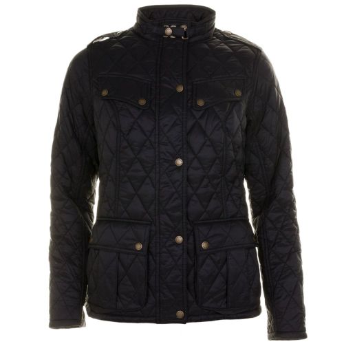 Womens Black Caster Quilted Jacket 64509 by Barbour International from Hurleys