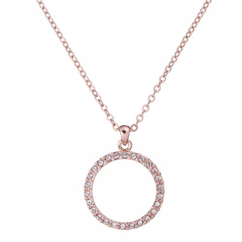 Womens Rose Gold/Crystal Linzzi Luunar Circle Pendant Necklace 54379 by Ted Baker from Hurleys