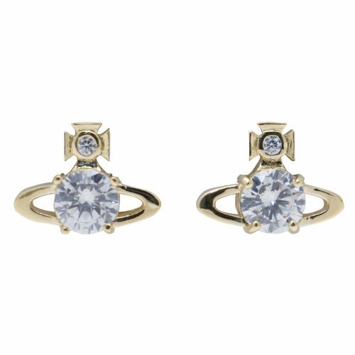 Womens White And Gold Reina Earrings 24714 by Vivienne Westwood from Hurleys
