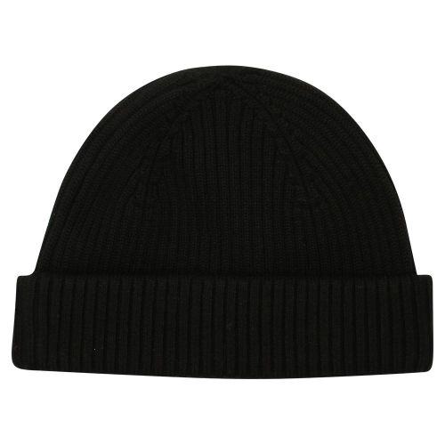 Boys Black Rib Knit Hat 91865 by Parajumpers from Hurleys