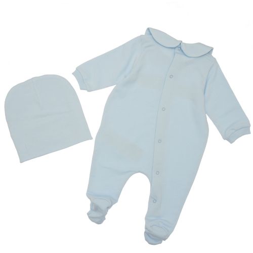 Boys Sky Blue Babygrow & Hat Gift Set 42026 by Moschino from Hurleys