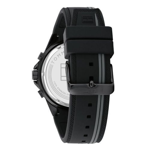 Mens Black Aiden Silicone Strap Watch 94806 by Tommy Hilfiger from Hurleys