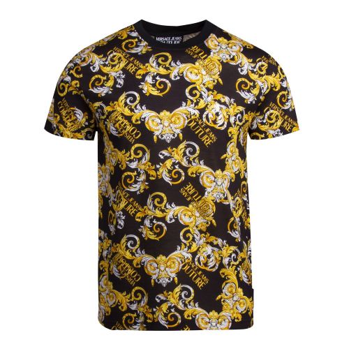 Mens Black Baroque Print Slim Fit S/s T Shirt 75704 by Versace Jeans Couture from Hurleys