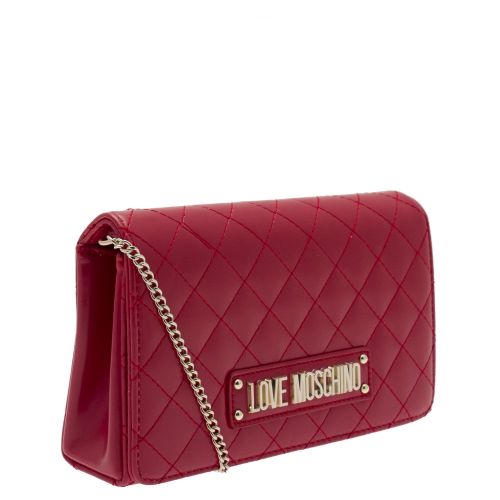 Womens Red Quilted Chain Crossbody Bag 35095 by Love Moschino from Hurleys