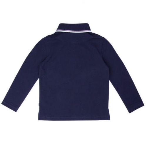 Boys Navy Tipped L/s Polo Shirt 16315 by BOSS from Hurleys